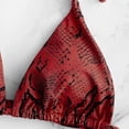 thumbnail image 6 of Hinvhai Womens swimsuits clearance,Women Snake Skin High Cut V Neck Two Pieces Bikini Swimwear Swimsuit Beachwear Red S(S), 6 of 9
