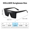 thumbnail image 5 of Gafas de Sol Cuadradas Oversize Dollger para Mujeres y Hombres Negro/Rosa, 5 of 5