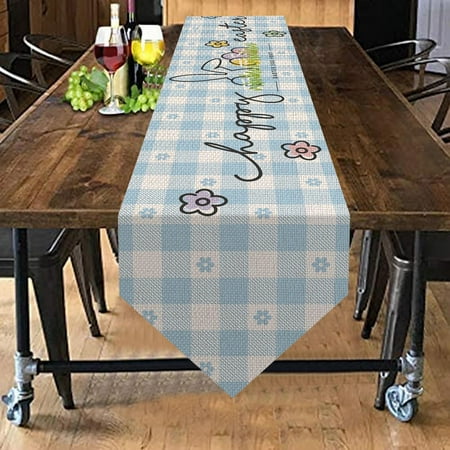 

jbyrvq Easter Festival Table Runner Linen Anti Oil Easy To Clean Table Cloth Digital Printing Table Mat