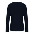 thumbnail image 5 of ClodeEU Women's Long Sleeve Cowl Neck Ribbed Knit Fall Sweater ,Slim Fit Ruched Going Out Tops Fashions T-Shirts B-Navy,Womens Plus S, 5 of 8