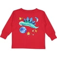 thumbnail image 3 of Inktastic Stegosaurus Space Dinosaur with Stars and Planet Boys or Girls Long Sleeve Toddler T-Shirt, 3 of 5