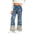 thumbnail image 3 of VIPOIN Girls' Boho Flare Pants Floral Print Vintage Y2K Style Bell Bottom Stretchy Trousers, 3 of 8