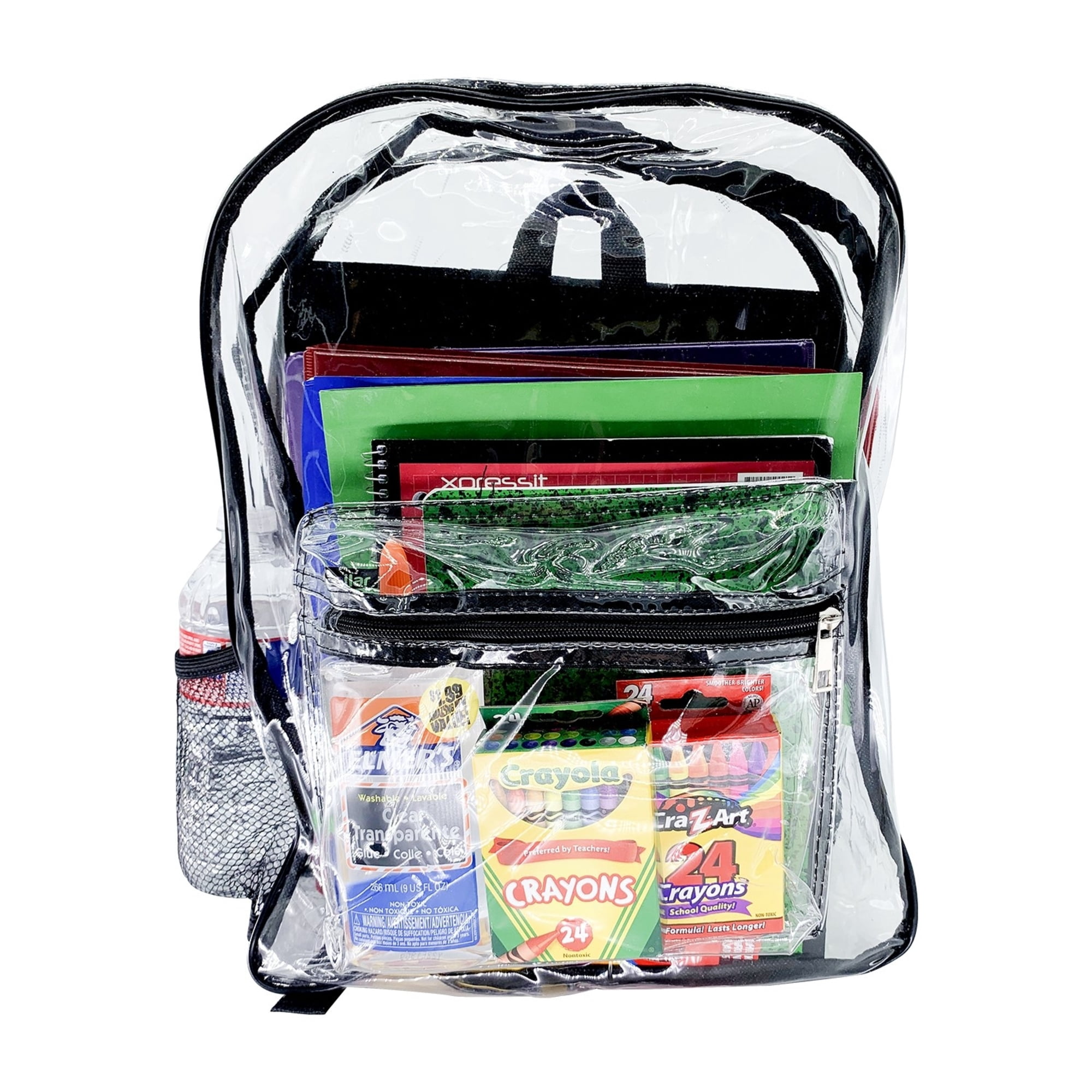 Clear Backpack, 6 Black, with Pencil Pouch