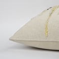 thumbnail image 2 of Rizzy Home Textural Stripes With Reclaimed Yarns Jute/Cotton Poly Filled Decorative Throw Pillow, 20"x20", Natural/Blue, 2 of 2