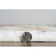 thumbnail image 5 of Linon Motif Printed Faux Rabbit Roboto Polyester 3'x5' Accent Rug in Ivory, 5 of 8