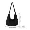 thumbnail image 3 of Bolsa De Hombro Bolso de hombro compuesto de lona Transpirable Mujeres Durable con cremallera Viaje de compras, 3 of 3