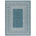 thumbnail image 2 of SAFAVIEH Courtyard Emmett Bordered Indoor/Outdoor Area Rug, Blue/Grey, 6'7" x 9'6", 2 of 12