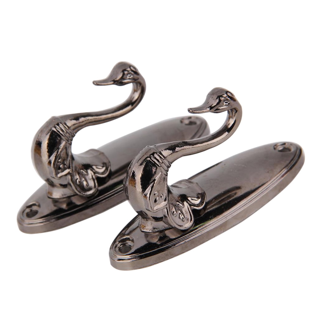 Pair Of Swan Style Dry Curtain Holdbacks Tieback Hooks Antique Pair Of Swan Style Dry Curtain Holdbacks Tieback Hooks Antique Brass Com