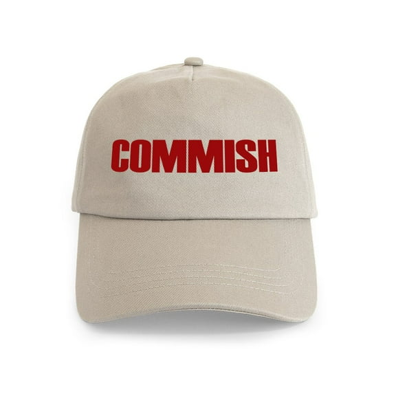 CafePress - Commish (Red) Cap - Adjustable 100% Brushed Unisex Casual Cotton Baseball Cap, Beige, 1