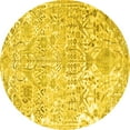 thumbnail image 1 of Ahgly Company Indoor Round Persian Yellow Traditional Area Rugs, 7' Round, 1 of 4