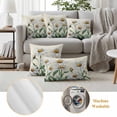 thumbnail image 6 of Vintage Floral Pillow Covers 2 Pack Rustic Spring Daisy Plant Beige Background Pillowcase Waterproof Outdoor Throw Pillow Cover for Patio Garden Square Cushion 16”x16”, 6 of 9