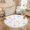 Color 1, variant on Washable Non Slip 4ft Round Rug, Pastel Floral Watercolor Style Flowers Leaves Circle Area Rugs with Tassels Carpet for Nursery Bedroom Living Room Playroom Tent Rug