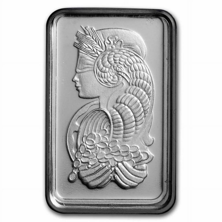 PAMP Suisse 5g Lady Fortuna Platinum Bar, .9995 Fine, Swiss Origin