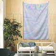 thumbnail image 4 of Holographic Iridescent Color Wrinkled Foil Wall Hanging Backdrop Tapestry Perfect For Home Living Room Decor Bedroom Wall Art (60x90), 4 of 6