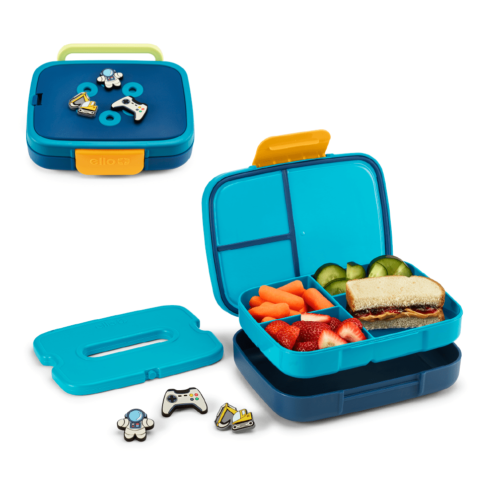 Ello Benni Kids Bento Lunch Box with Ice pack, Teal