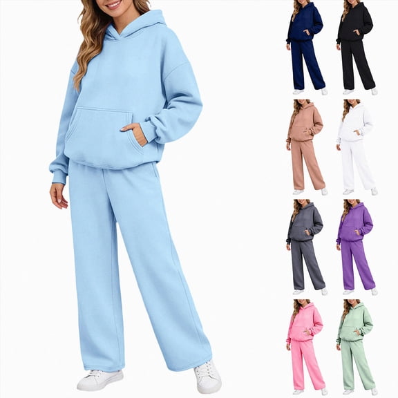 Women Tracksuit Sports Set Longsleeve Top Long Pants Casual Daily Fall Winter Wear