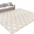 thumbnail image 2 of 8'x10' Area Rugs, Beige White Polka Dots Indoor Outdoor Area Rug for Living Room Bedroom, Modern Abstract Art Rustic Washable Bathroom Rugs Kitchen Floor Carpet Mats Home Decor Aesthetic, 2 of 8