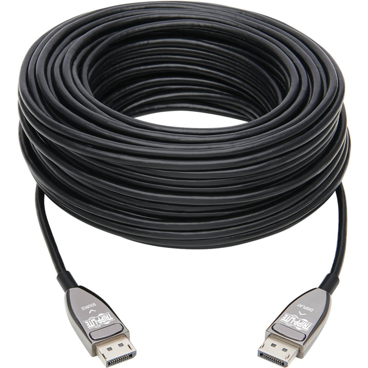 Tripp Lite P580F3-30M-8K6 DisplayPort Fiber Active Optical Cable, M/M, Black, 30 m (98 ft.), Black