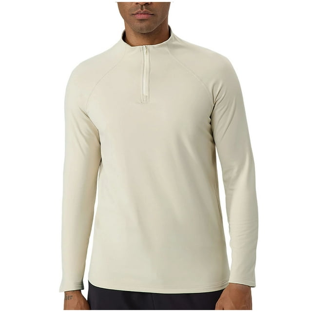 pstuiky camisas de manga larga para hombre, Ropa deportiva de manga larga y cuello redondo para hombre, lisa, cálida, de color liso camisetas de hombre xl