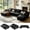 134.3"U Shaped 5Seats, variant on 110.2" Cloud Couch Sectional, Lofka Modern Modular Sofa with Deep Seat, Upholstered Living Room Furniture Set with Movable Ottoman and 2 Throw Pillows, Green Couch