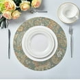 thumbnail image 5 of GZHJMY Paisley Vintage Floral Round Placemats Durable Non-Slip Heat and Stain Resistant Placemat for Kitchen Table Decoration Outdoor BBQ Activities(6PCS) Table Mat, 5 of 7