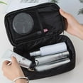 thumbnail image 3 of Small makeup bag, women's casual makeup bag, 2-layer travel makeup bag, daily use capacity - black, 3 of 5
