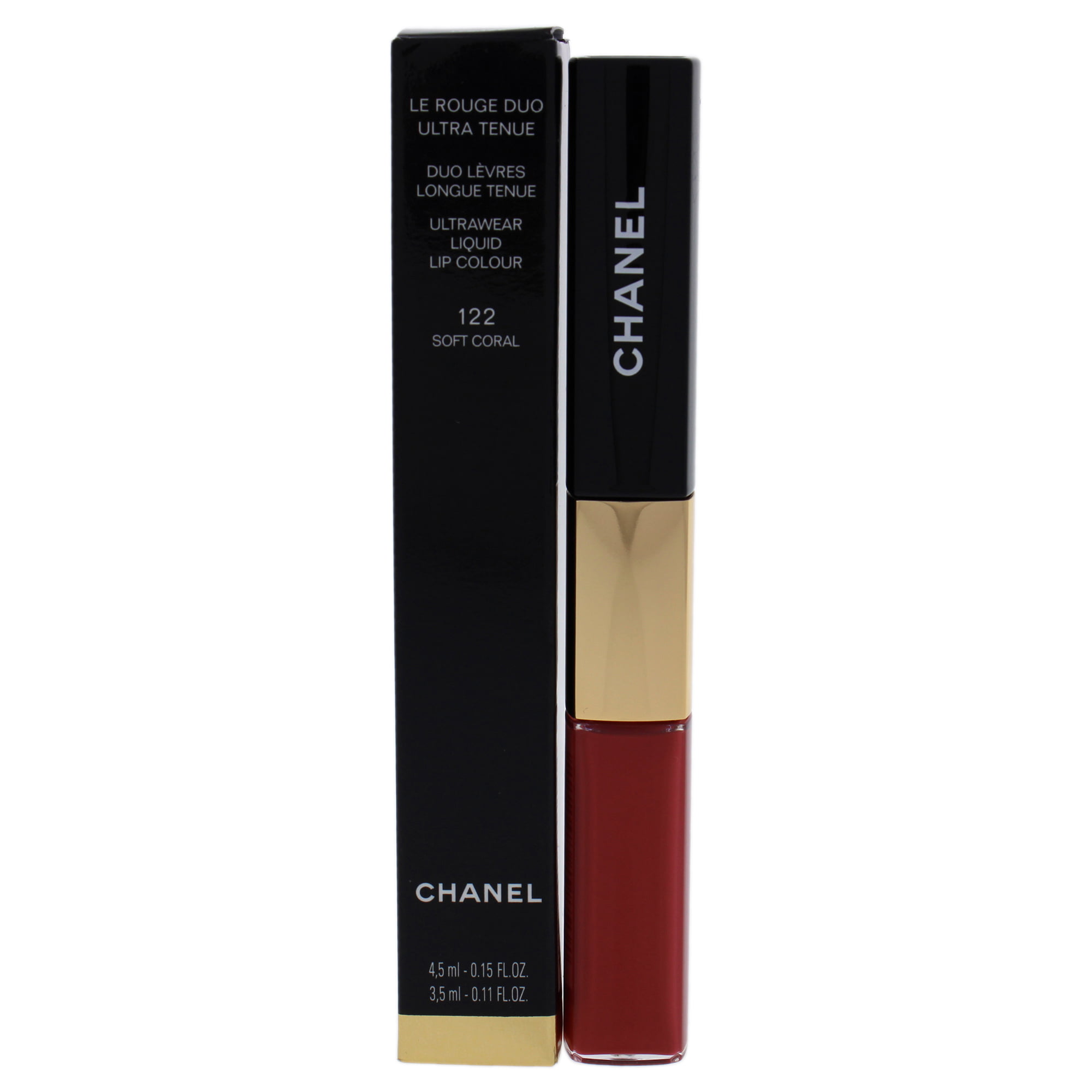 Le Rouge Duo Ultra Tenue Ultra Wear Liquid Lip Colour - 122 Soft Coral by  Chanel for Women - 0.26 oz Lipstick 