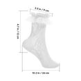 thumbnail image 3 of REACHISE 2 Pairs Ruffle Socks Ankle High Socks Lace Trim Socks Women Boot Socks Dress Socks Adult Thin Lace Socks, 3 of 8