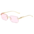 thumbnail image 1 of Gafas de sol cuadradas decorativas sin marco de color para hombres y mujeres, gafas de sol retro de metal, 1 of 5