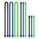 thumbnail image 1 of 9 bridas de silicona reutilizables para cables, organizador de cables de 4/6/12 pulgadas., 1 of 5