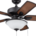 thumbnail image 2 of 42" Prominence Home Viretta Wet Rated Indoor/Outdoor Ceiling Fan, Matte Black, 2 of 4