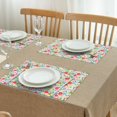 thumbnail image 3 of Pioneer Flower Floral Print Pattern Summer Placemats Table Placemats Set Of 4-Linen Kitchen Washable Placemats Table Mats 12x18 Inch Non-Slip Heat Resistant, 3 of 6