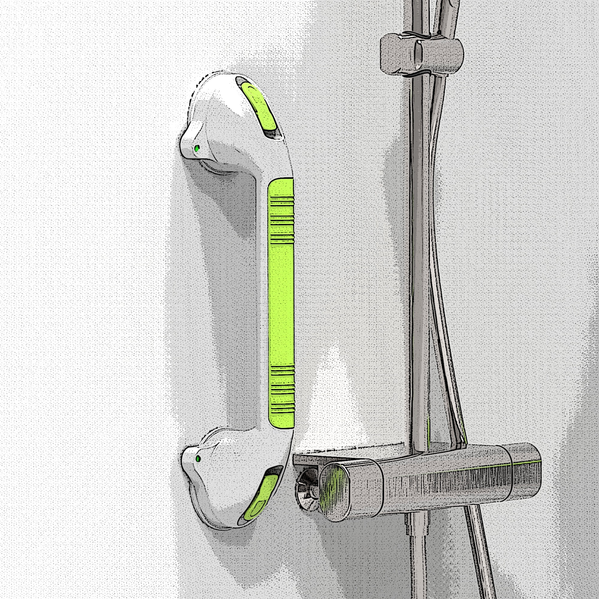 AmeriLuck 16.5inch Balance Assist Bathroom Shower Handle,Suction Bath ...