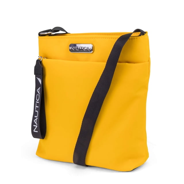 Bandolera Nautica Diver de nailon pequeña para mujer, color amarillo soleado