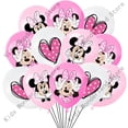thumbnail image 2 of Globos de látex de Minnie Mouse de 12 pulgadas, suministros para fiestas, globos de fiesta de Minnie rosa, para decoración de bodas, fiestas de cumpleaños, 10 o 20 unidades, 2 of 5