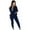 Dark Blue, variant on Sweater Sets Women 2 Piece Outfits, Casual Crewneck Chunky Cable Knit Pullover Sweater and Slim Fit Long Pants Winter Pajamas Lounge Set Matching Suits