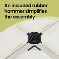 thumbnail image 6 of LEDREM 16-Cube Modular Closet System - Heavy Duty Plastic & Metal Storage Organizer, Tool-Free Assembly, Cream White, 6 of 6