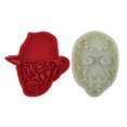 thumbnail image 1 of Cortador de galletas ICUP Freddy Vs Jason, paquete de 2, multicolor, 1 of 6
