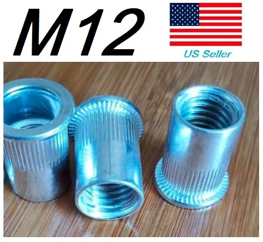 CIRCLE- 10 Qt Aluminum M12X1.75 Rivet Nut Rivnut Insert Nutsert 12Mm