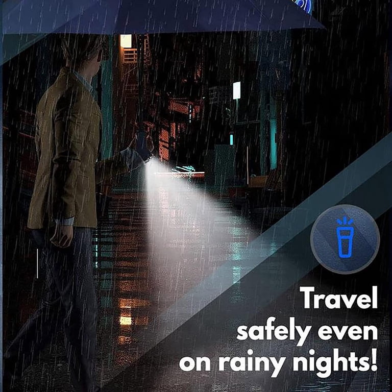 GLUAAE Automatic LED Umbrella, 10-Rib Sun & Rain Protection photo 6
