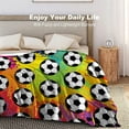 thumbnail image 6 of Super Soft Soccer Blanket Lightweight Cozy 3D Printed Flannel Baseball Basketball Throw Blankets For Sport Fans Kids Adults Gifts 80"X60", 6 of 6