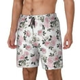 thumbnail image 2 of Haiem Rose Flowers Mens Swim Trunks with Compression Liner 2 in 1 Swimming Shorts Stretch Swimwear Quick Dry,Board Shorts-X-Large, 2 of 9