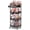 Black, variant on PETGLE Rolling Makeup Organizer Cart with Removable Drawer, 4 Tier Stable Pink Floor Skincare Storage Cart for Vanity, Cosmetic Display, Nail Polish, Perfume, Hair Stuff, Beauty, Bathroom(Plastic)