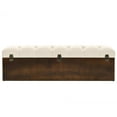 thumbnail image 4 of vidaXL Storage Bench 43.3" Cream Solid Wood Fir, 4 of 6