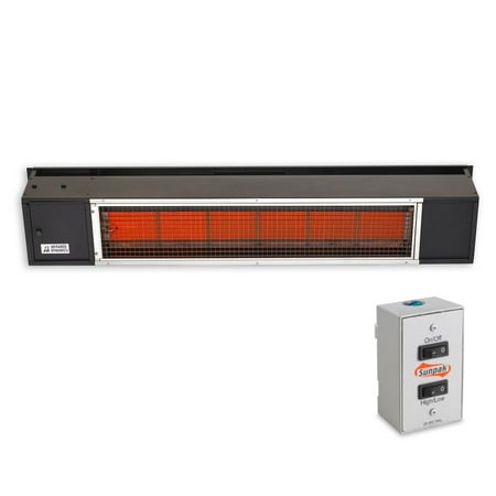 12042LP-Sunpak-25000 to 34000 BTU Two Stage Heater - Hardwired-Black Finish-Liquid Propane Fuel Source