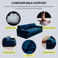 thumbnail image 3 of Bellemave 66" Queen Pull Out Sofa Bed, Convertible Velvet Sleeper Sofa Bed, 3-in-1 Pull-Out Futon Loveseat with Side Pocket for Living Room, Office, Apartment, Hide Bed Fold Out Sofa&Couch (Blue), 3 of 8