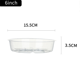 thumbnail image 4 of Paquete de 10 platillos para plantas con bandeja de goteo de 15 cm, maceta de plástico transparente para plantas de interior., 4 of 4