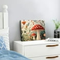 thumbnail image 3 of ZFLMY Mushroom Flowers Plants Print On Canvas Wall Decor for Bathroom, Ready To Hang Room Home Art Decor 20x16in, 3 of 6