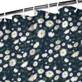 thumbnail image 3 of Navy Daisy Flower Floral Pattern Shower Curtain 36"x72" ,Bathroom Decorative Shower Curtains Set with 12 Hooks,Modern Waterproof Washable Shower Curtain, 3 of 6