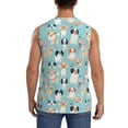 thumbnail image 4 of Fotbe Colorful Dog Men's Camiseta sin Mangas Estampada para Hombres, Playera Casual para Gimnasio, Entrenamiento, Playa-Medium, 4 of 7